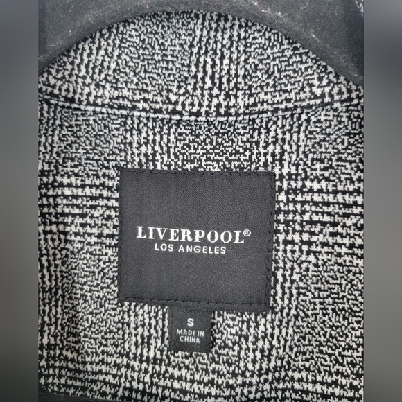 Liverpool Open Front Blazer Black White Size S - Picture 2 of 5